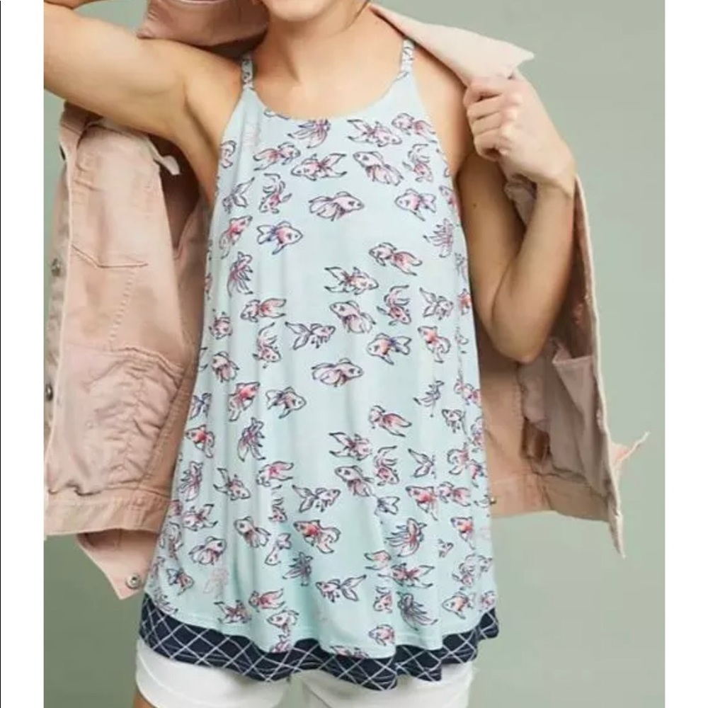Anthropologie Porridge Springtime Cami in Goldfish